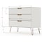 Manhattan Comfort Rockefeller Dresser, Off White and Nature 103GMC3 - alternate 5